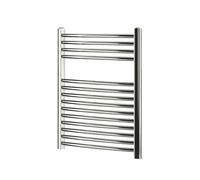 Flomasta Chrome Effect Hydraulic Curved Towel Warmer (W)600mm X (H)700mm