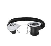 Flomasta Chrome Effect Polypropylene (Pp) & Stainless Steel 62mm Plug & Chain Unslotted Waste (Dia)52mm