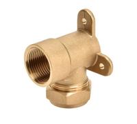 Flomasta Compression 90° Wallplate Pipe Elbow (Dia)33mm