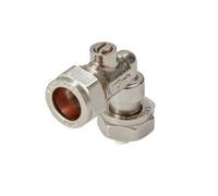 Flomasta Compression Angled Service Valve (Dia)15mm ½"