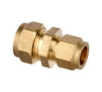Flomasta Compression Fitting Straight Coupler Brass 15mm X