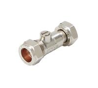 Flomasta Compression Straight Service Valve (Dia)15mm ½"