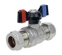 Flomasta Compression T-Handle Valve (Dia)15mm