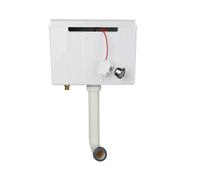 Flomasta Concealed Cistern White Concealed Bottom Inlet Water-Saving Cistern (H)30Cm (W)14.3Cm (D)14.3Cm