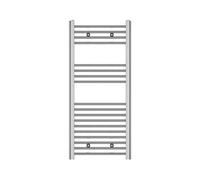 Flomasta Flat Chrome Effect 934Btu Vertical Towel Radiator (W)450mm X (H)1000mm
