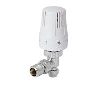 Flomasta Polished Angled Radiator Valve (Dia)10mm X ½"