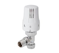 Flomasta Polished Angled Radiator Valve (Dia)15mm X ½"