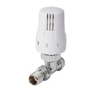 Flomasta Polished Straight Radiator Valve (Dia)15mm X ½"