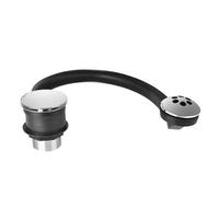 Flomasta Silver Brass 77mm Sprung Unslotted Waste (Dia)52mm