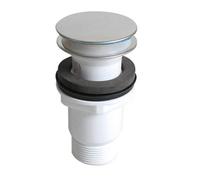Flomasta Silver Polypropylene (Pp) & Stainless Steel 140mm Sprung Slotted Waste (Dia)46mm