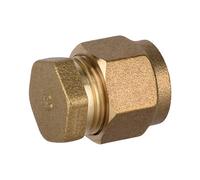 Flomasta Stop End Brass Round Compression (Dia)12mm