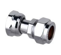 Flomasta Tap Connector Compression Fitting 1 Compression Straight Swivel (L)48mm 15mm