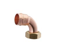 Flomasta Tap Connector S5063 2 Pack Solder Ring Bent & Straight (L)56.53mm 22mm