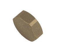 Flomasta Thread Fitting Brass Gold Effect Round Threaded Blanking Cap 1"