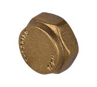 Flomasta Thread Fitting Brass Gold Effect Round Threaded Blanking Plug (Dia)15mm ½"