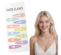 Flomiara 10pcs Hair Claw, Mini Hair Clips, Small Water Drop Hairpins Hairs Accessories for Women Girls, Sweet Mini Barrettes Hair Claws Styling Accessories for Photograph Daily Party, Macaron Color
