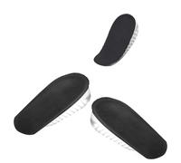 Flomiara 1Pair Gel Height Increase Insole, Invisible Heel Lift Inserts, Elastic Shock Absorption Heel Cushion Pads Half Increased Heel Shoe Lifts, Elevator Shoe Insoles for Men(Black 1.5 Centimeters)