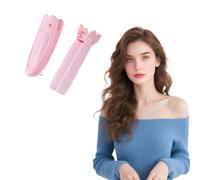 Flomiara 2 Pack Hair Curlers Rollers with Clips, Daily USE Volume Hair Clip, Duckbill Clips Hair Rollers for Long Medium Short Thick Fine Volume Bangs, Rollers for Hair Curling Pink