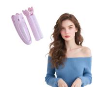 Flomiara 2 Pack Hair Curlers Rollers with Clips, Daily USE Volume Hair Clip, Duckbill Clips Hair Rollers for Long Medium Short Thick Fine Volume Bangs, Rollers for Hair Curling Purple