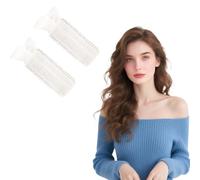 Flomiara 2 Pack Volumizing Hair Roller Clips Woman, Daily USE Volume Hair Clip, Easy Operate Travel Roller Clip Use Unique skin Volume Clips Tone Design For Long, Short Curlers Hair (White)
