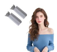 Flomiara 2 Pack Volumizing Hair Roller Clips Woman, Daily USE Volume Hair Clip, Easy Operate Travel Roller Clip Use Unique skin Volume Clips Tone Design For Long, Short Curlers Hair (Gray)