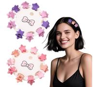 Flomiara 20pcs Hair Claw Clip, Mini Hair Clips, Small Star Hairpins Hairs Accessories for Women Girls, Sweet Mini Barrettes Hair Claws Styling Accessories for Photograph Daily Party