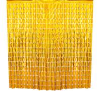 Flomiara 2PCS 78.74ft x 39.37ft Square Foil Curtain Decorations, Gold Tinsel Foil Fringe Curtains Streamers Backdrop Birthday Graduation Wedding Engagement Bridal Shower Holiday Party Decoration