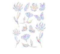 Flomiara 2PCS Anti-Collision Window Stickers, PVC Self-Adhesive Daisy Clings, Rainbow Sticker, Daisy Prism Window Suncatcher Stickers, Prevent Birds People from Hitting Glass
