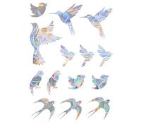 Flomiara 2PCS Anti-Collision Window Stickers, PVC Self-Adhesive Shape Clings, Rainbow Window Sticker, Alarm Bird Stickers to Prevent People and Bird Strikes on Glass