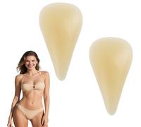 Flomiara 2PCS Private Parts Concealer, Reusable Silicone Soft Pad Lightweight Guard Traceless Invisible Adhesive Waterproof Women Private Pad, Legging Swimsuit Activewear Bikini Underwear Concealer