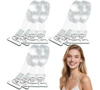 Flomiara 3 Pairs Invisible Clear Bra Straps, Soft Transparent Replacement Shoulder Straps, 0.3in Width Non-Slip Adjustable Straps for Women Girls Strapless Bras for Party Wedding Beach Holiday
