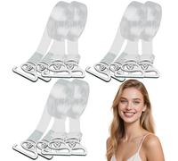 Flomiara 3 Pairs Invisible Clear Bra Straps, Soft Transparent Replacement Shoulder Straps, 0.3in Width Non-Slip Adjustable Frosted Straps for Women Girls Strapless Bras for Party Wedding Beach Holiday
