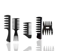 Flomiara 5PCS Mens Hair Styling Set, Hair Combs Barber Wide Tooth Texture Comb For Quiff, Pompadour, Undercut Suitable for All Kinds of Men's Hairstyles, Vintage, Suitable for Home Use Hairdressers