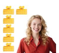 Flomiara 6 Pack Hair Curlers Rollers with Clips, Daily USE Volume Hair Clip, Duckbill Clips Hair Rollers for Long Medium Short Thick Fine Volume Bangs, Rollers for Hair Curling (Yellow)