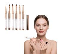 Flomiara 6PCS Nail Art Brushes, Nail Art Liner Brush, Nails Dotting Painting Drawing Pens, Pull Line Painted Pen Nails Dotting Tools Set For DIY Designs, Handle Decorated Broken Diamonds