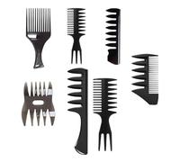 Flomiara 7PCS Mens Hair Styling Set, Hair Combs Barber Wide Tooth Texture Comb For Quiff, Pompadour, Undercut Suitable for All Kinds of Men's Hairstyles, Vintage, Suitable for Home Use Hairdressers