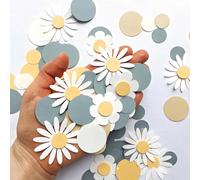 Flomiara BABY Birthday Confetti, Party Decorations Boy or Daisy 100Pcs Blue Tissue Sprinkle Confetti, Vibrant Lightweight Reusable Shower Games Table Decoration Birthday Party Wedding Decoration