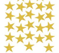 Flomiara Glitter Gold Star Paper Garland, Sparkling Star Bunting Banner Hanging Decoration Twinkle Little Stars Party Garlands Glitter Stars Garland Streamer Kit For Birthday Wedding Banner Backdrop