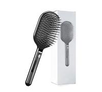 Flomiara Hair Brush, Hairbrush to Detangle Wet & Dry Long & Short Thick & Thin Hair, Curl Defining Blow Dry Paddle Brush, Bamboo Hairbrush for Wavy Curly & Straight Locks Black