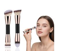 Flomiara Make Up Brush Foundation 2PCS Premium Double-Perfect For Blending Liquid, Cream or Flawless Powder Cosmetics Buffing, Stippling, Concealer-Premium Quality Synthetic Dense Bristles