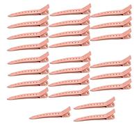 Flomiara Pin Curl Clips 25 pcs, Pink Metal Hair Styling Clips for Sectioning, Curls Extensions & Long Hair Clip DIY Duck Bill Clip, Makeup Skin Care Accessories for Women Girls (3.54 Inch)