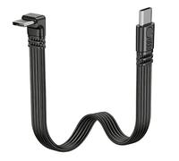Flomiara USB-C to USB-C Short FPC Ribbon Cable 10cm, Ultra Flexible Flat Type-C Charging Lead, 90 Degree Angled Connector for Tablet Laptop Phone Controller Gimbal DJI, 66W PD Fast Charging