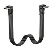 Flomiara USB-C to USB-C Short FPC Ribbon Cable 50cm, Ultra Flexible Flat Type-C Charging Lead, Dual 90 Degree Angled Connector for Tablet Laptop Phone Controller Gimbal DJI, 66W PD Fast Charging