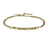Flongo BFF Morse Code Bracelet for Women: Gold Best Friend Gift - Adjustable 19cm+5cm - Friendship Jewellery Secret Message - Birthday Gift for Her