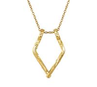 Flongo Möbius Ring Holder Necklace for Women: Gold Geometric Triangle Pendant for Wedding Rings and Engagement Rings - Gift for Women, Wife, Girlfriend, Nurses and Doctors