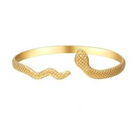 Flongo Retro Snake Bracelet for Women: Adjustable Gold Silver Snake Bracelets - Serpent Wrap Jewelry Gifts for Wife Girlfriend Lover Partner