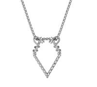 Flongo Snake Ring Holder Necklace for Women: Silver Geometric Triangle Pendant for Wedding Rings and Engagement Rings - Gift for Women, Wife, Nurses and Doctors