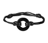 Flongo Urn Silver Bracelet for Ashes: Circle of Life Ashes Storage Bangle with Adjustable Mesh - Memory Jewellery for Deceased Relatives or Pets Gift for Funeral, Stainless Steel Leather