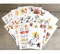 FLONZ Decoupage Paper Pack [18 Sheets 20x30cm] Lillies Beautiful Awesome Flowers Paper for Decoupage and Craft Vintage Painting Illustration by Lowell Blair Nesbitt