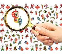 FLONZNAIL Nail Stickers Decal Transfers (5 Sheets) Vintage Christmas Motiffs Decorations Art Deco Illustration